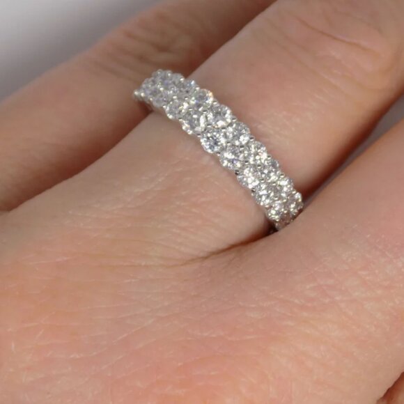 Vintage Pavé Eternity Ring - Sterling - Picture 1 of 7